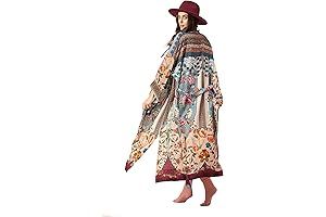 Women's Geometry Print Cover-Up Kimono Jacket