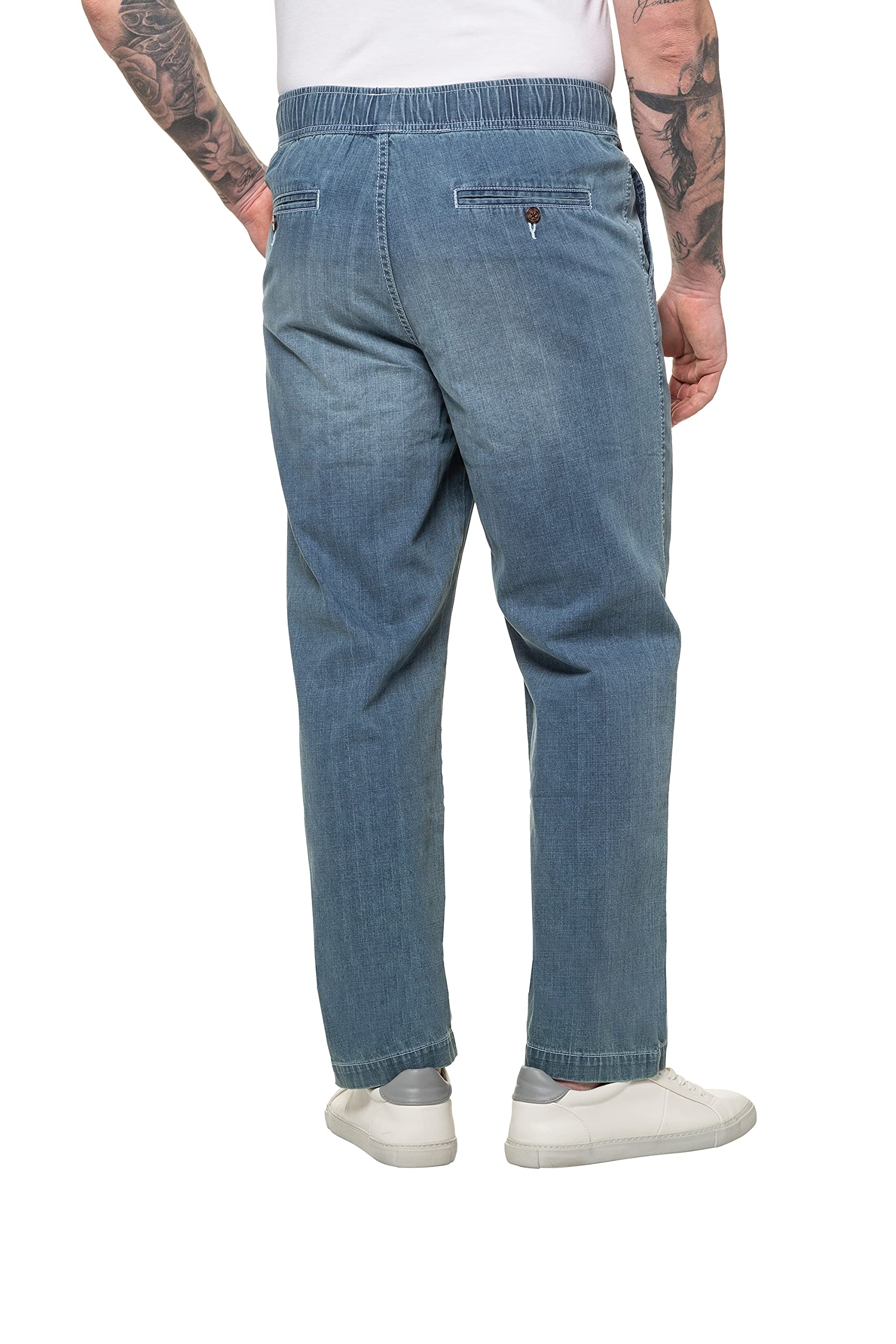 JP 1880 Pantaloni dal Taglio Ampio con Quattro Tasche ed Effetto Jeans 726843