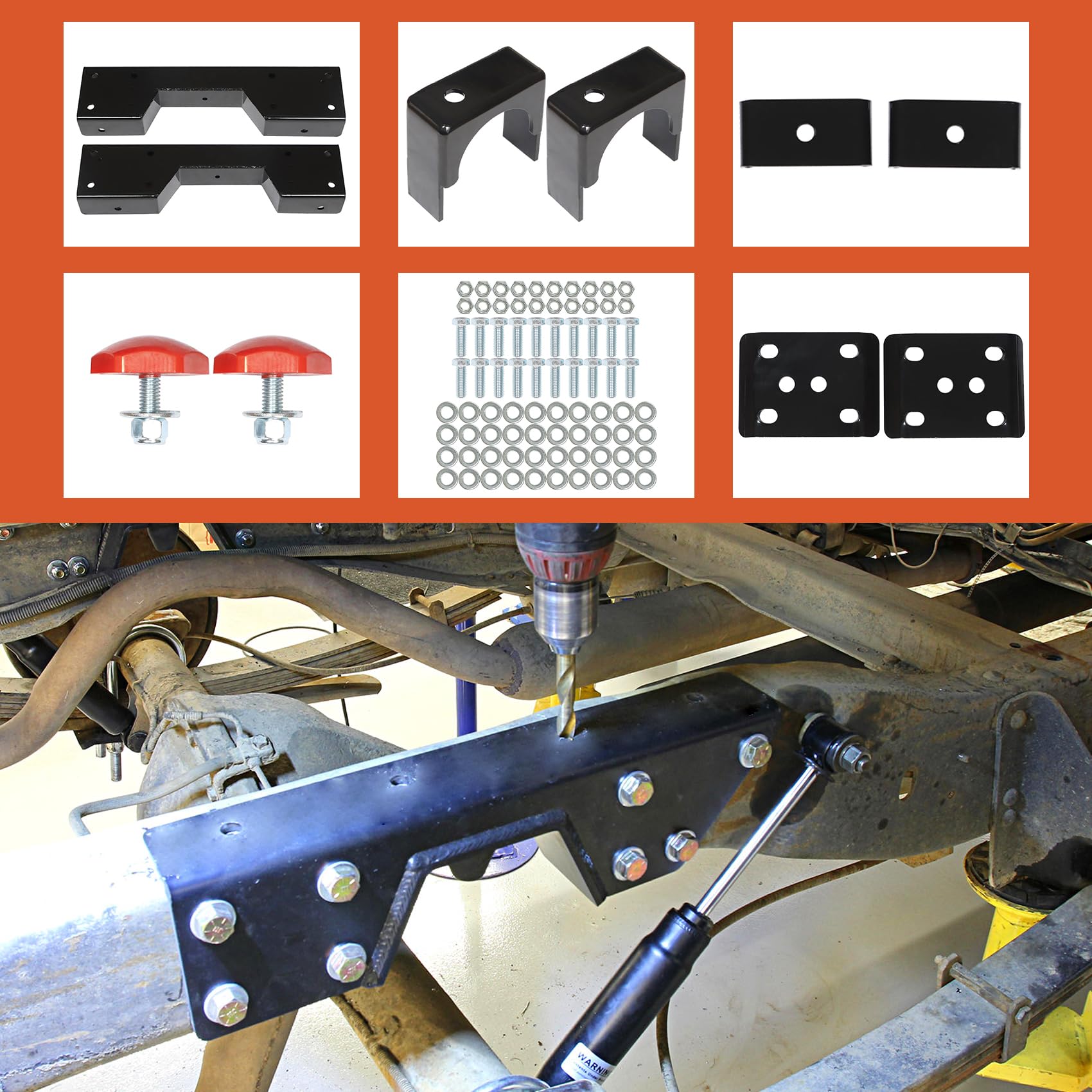 LOSTAR 6'' Rear Axle Drop Flip Kit For 1988-1998 Che-v-y - Foto 9