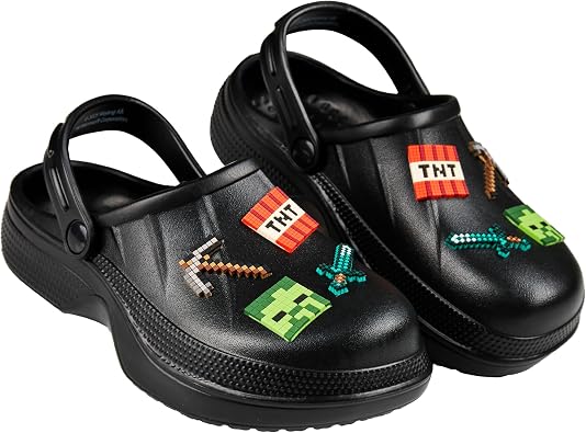 Minecraft Boys Clogs Slip On Sandals Kids Summer Shoes Outdoor Water Shoes for Pool Beach Travel Creeper Gifts for Gamers