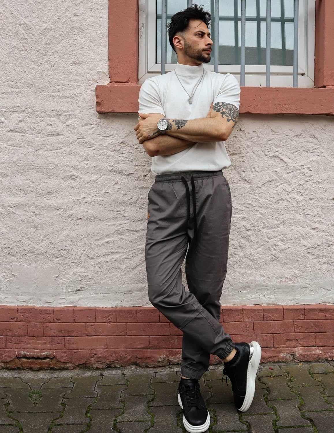 COOFANDY Mens Casual Joggers Pants Elastic Drawstring Chino Cargo Pants Hiking Outdoor Track Sweatpants - Image 2