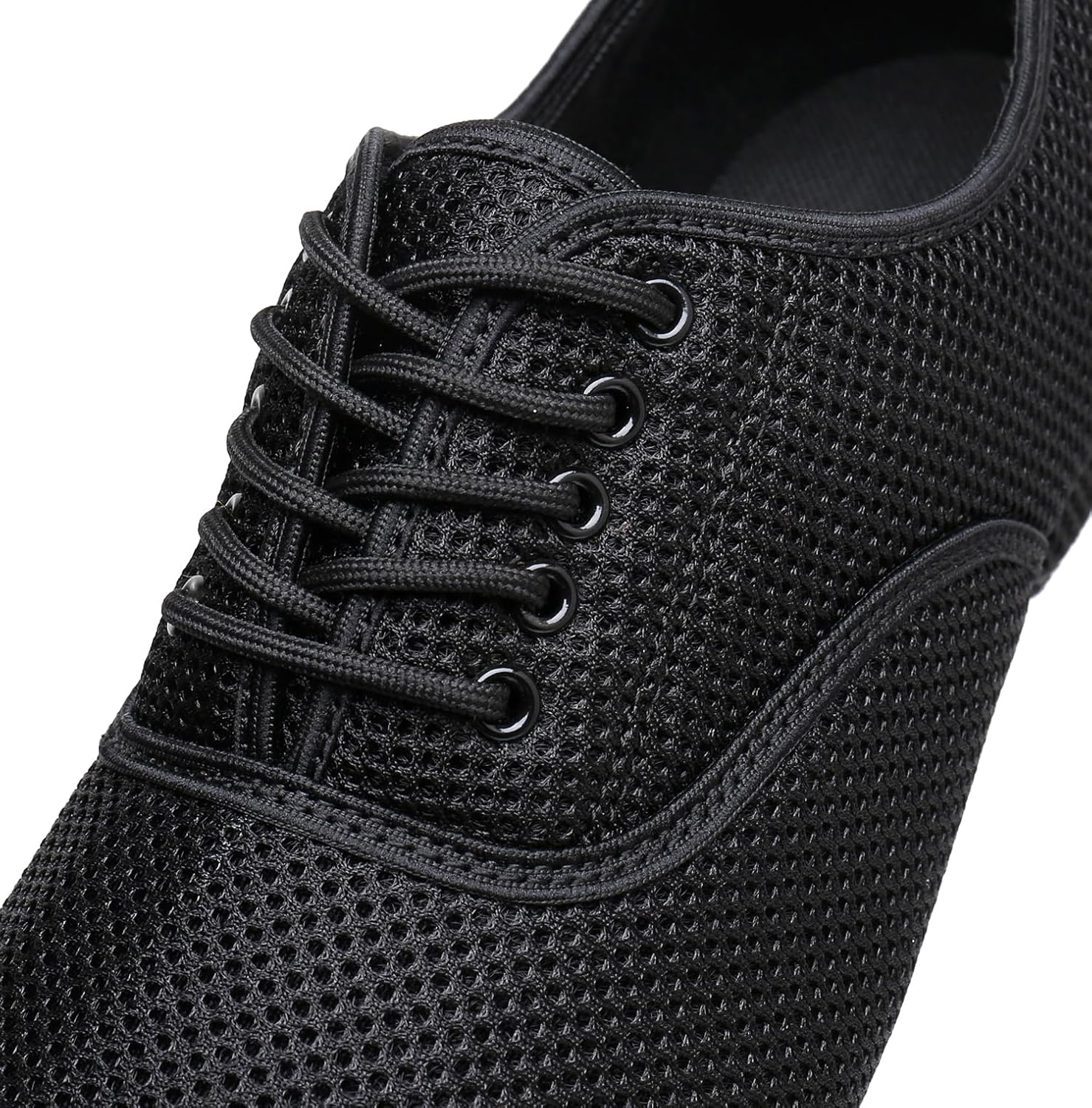 Men's Mesh Dance Shoes Breathable Black Ballroom Dancing Shoes Latin Salsa Social Teaching Practicing Shoes