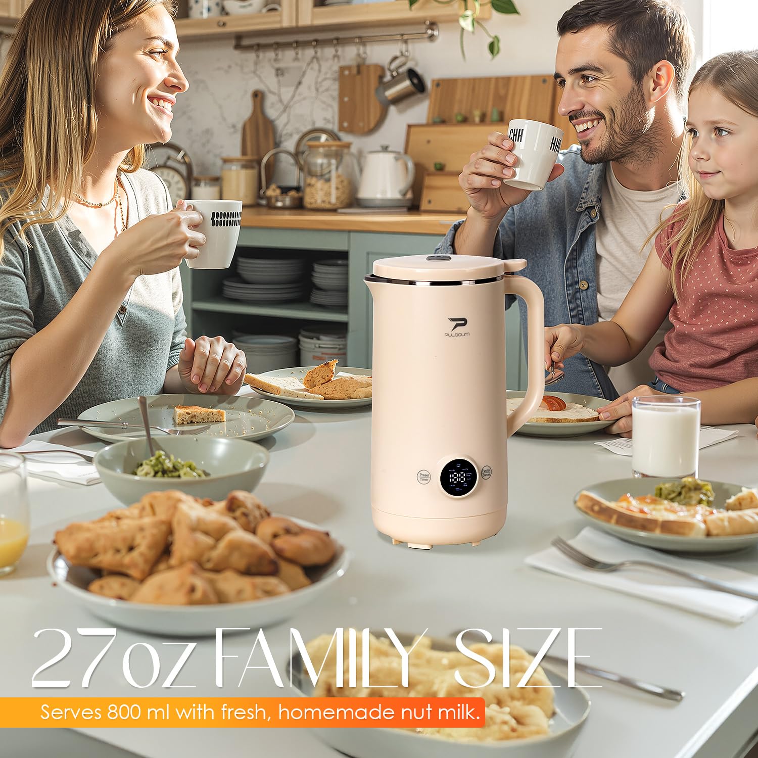 8 in 1 Nut Milk Maker Machine,(27oz/800ml) Soy Milk Maker for