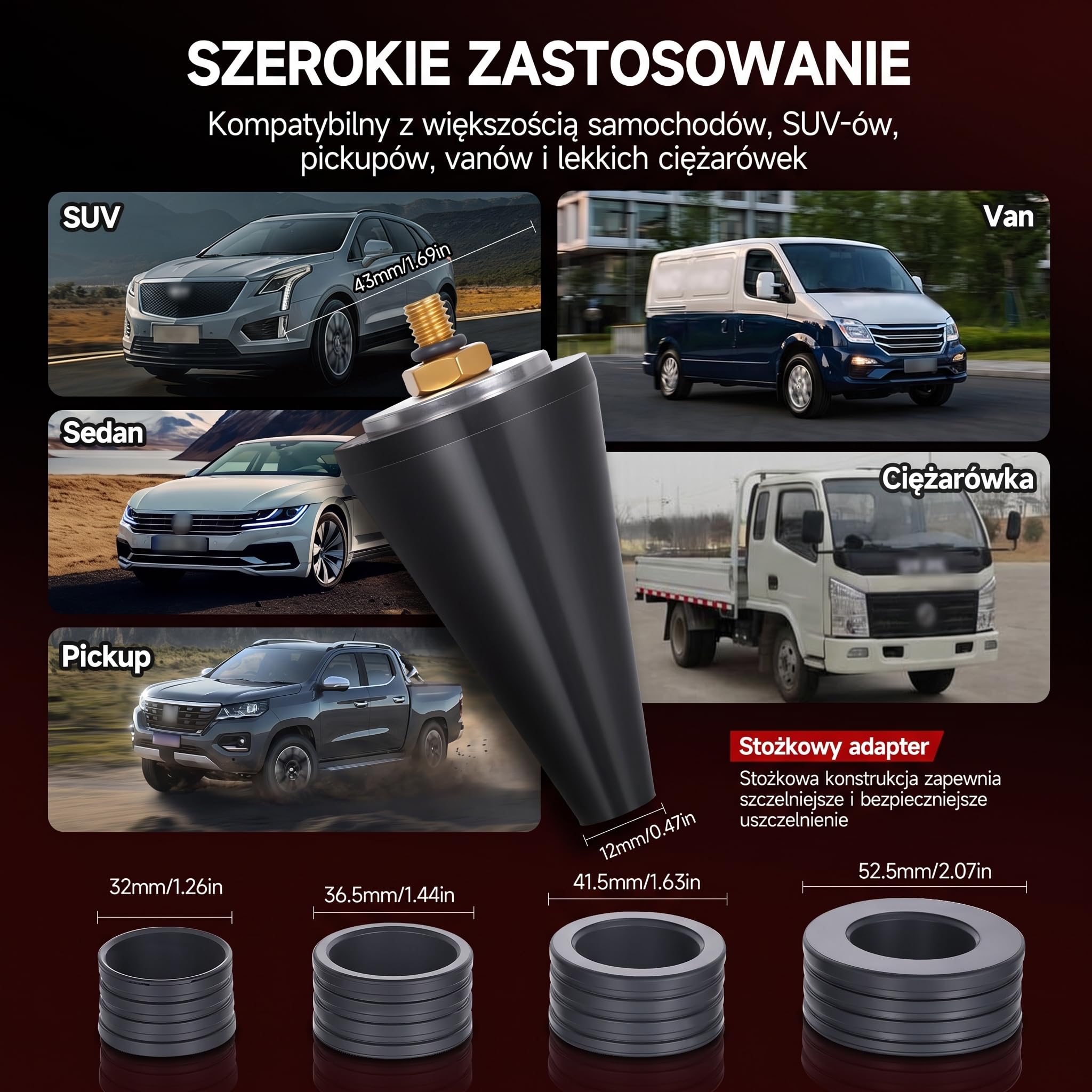 BILITOOLS 10-częściowy zestaw do próżniowego napełniania i odpowietrzania chłodnicy – uniwersalny z adapterami – szybkie odpowietrzanie do większości aut