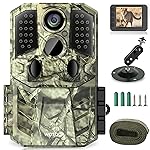 WOSODA 36MP 1920P Trail Camera, Game Camera with Night Vision Motion Activated 0.2s Trigger Time 120 Wide Sensor Deer Cam Waterproof with 2\'\' LCD for Outdoor Wildlife Monitoring