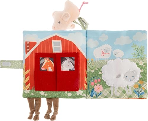 Miniatura 2 de Stephen Joseph, Libro de tela suave, libro de actividades suaves para bebés, 6 páginas rellenas sensoriales, juguetes sensoriales para bebés y niños