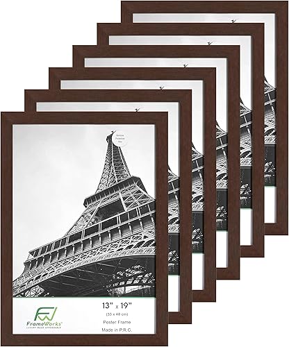 Vista 155 de FrameWorks Marco para póster de madera de 18 x 24 pulgadas, marcos clásicos de color negro mate con vidrio acrílico inastillable, fotos, pósters