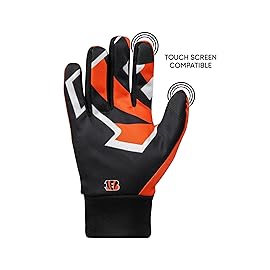 FOCO Cincinnati Bengals NFL Palm Logo Texting Gloves