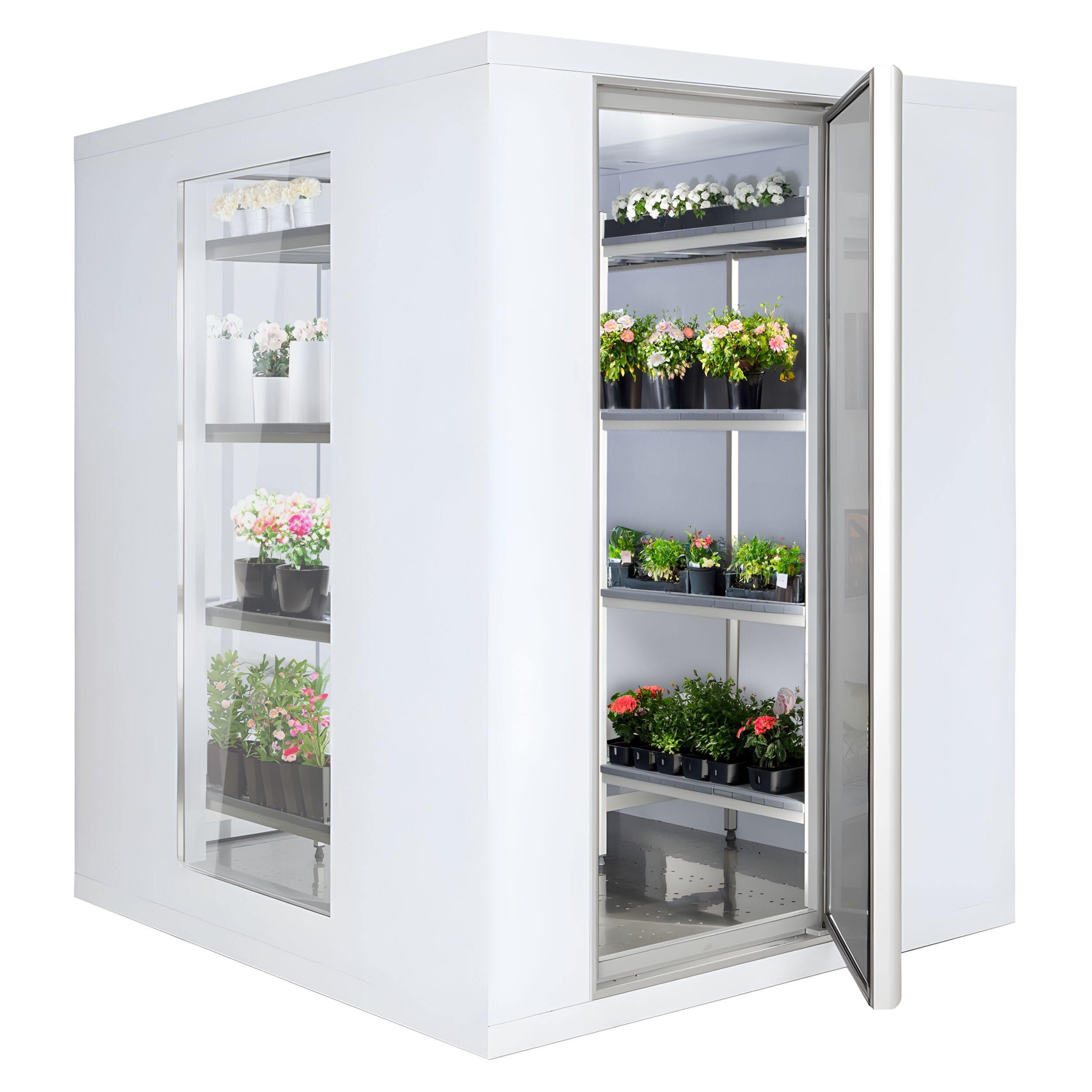 GGM Gastro | KF2112#3GP9 | Kühlzelle - 2100x1200mm - 3,7m³ - mit 3 Glasseiten