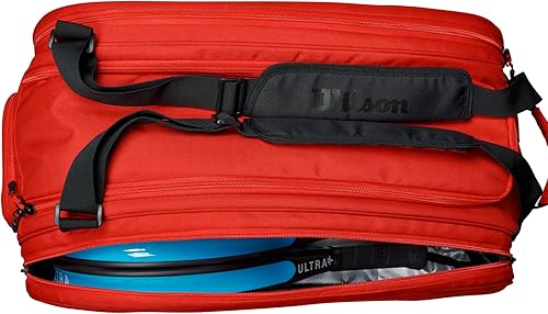 Miniatura 9 de Wilson Tour Padel Bag - Capacidad para hasta 6 paletas, rojonegro