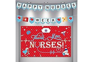 Nurses Week Decorations, HAPPY NURSES WEEK Banner & Thank You Nurses Hanging Backpack