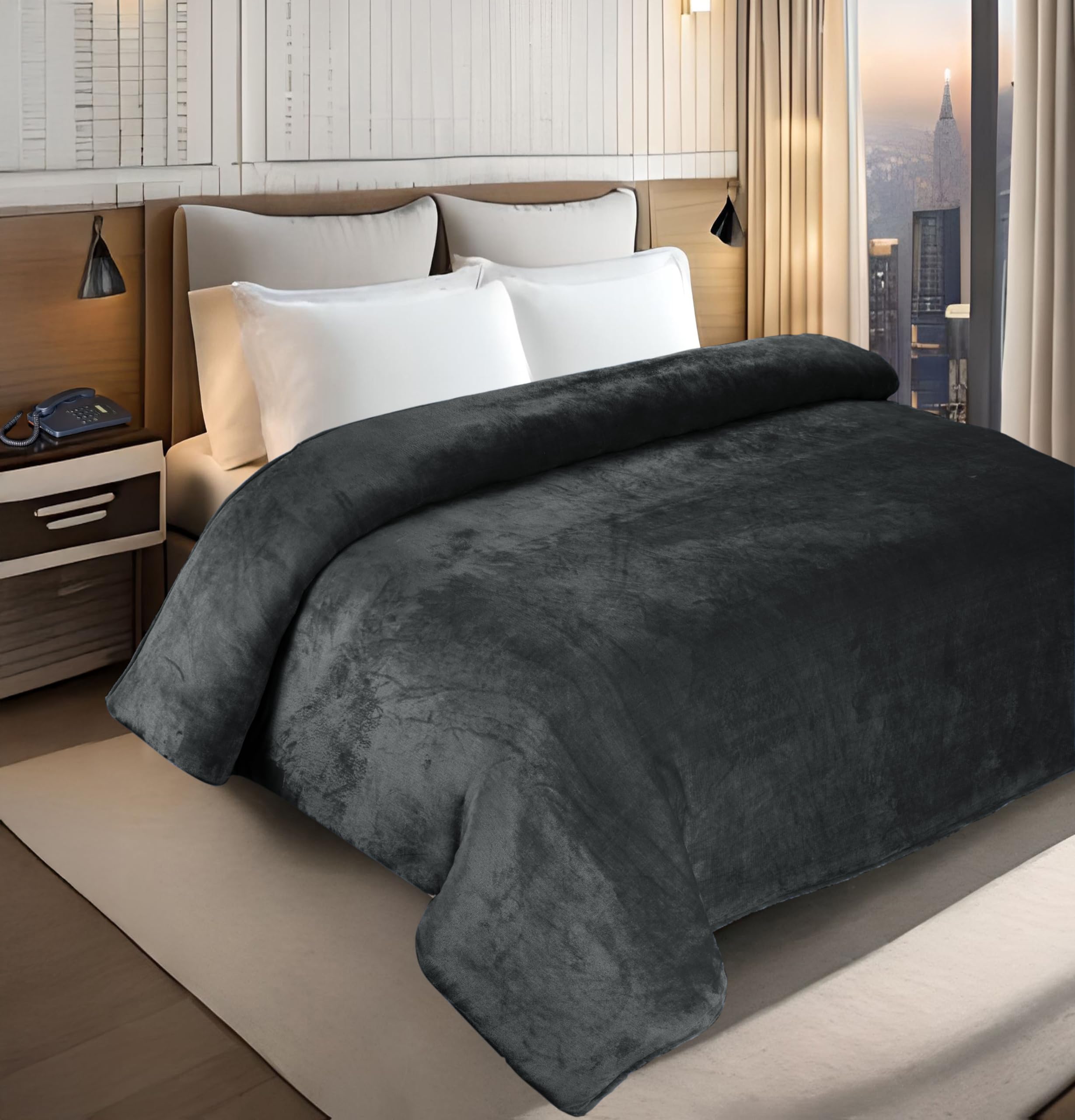 CHANDRAVATI Premium Duvet Cover ||Plush|| Quilt Cover/Duvet Cover/Rajai Cover/Blanket Cover for Winters (Grey, 90x100)-image-31