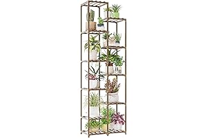 Bamworld Plant Stand Indoor-Outdoor | Tall 72'' 4-Tier Wood Plant Shelf |...