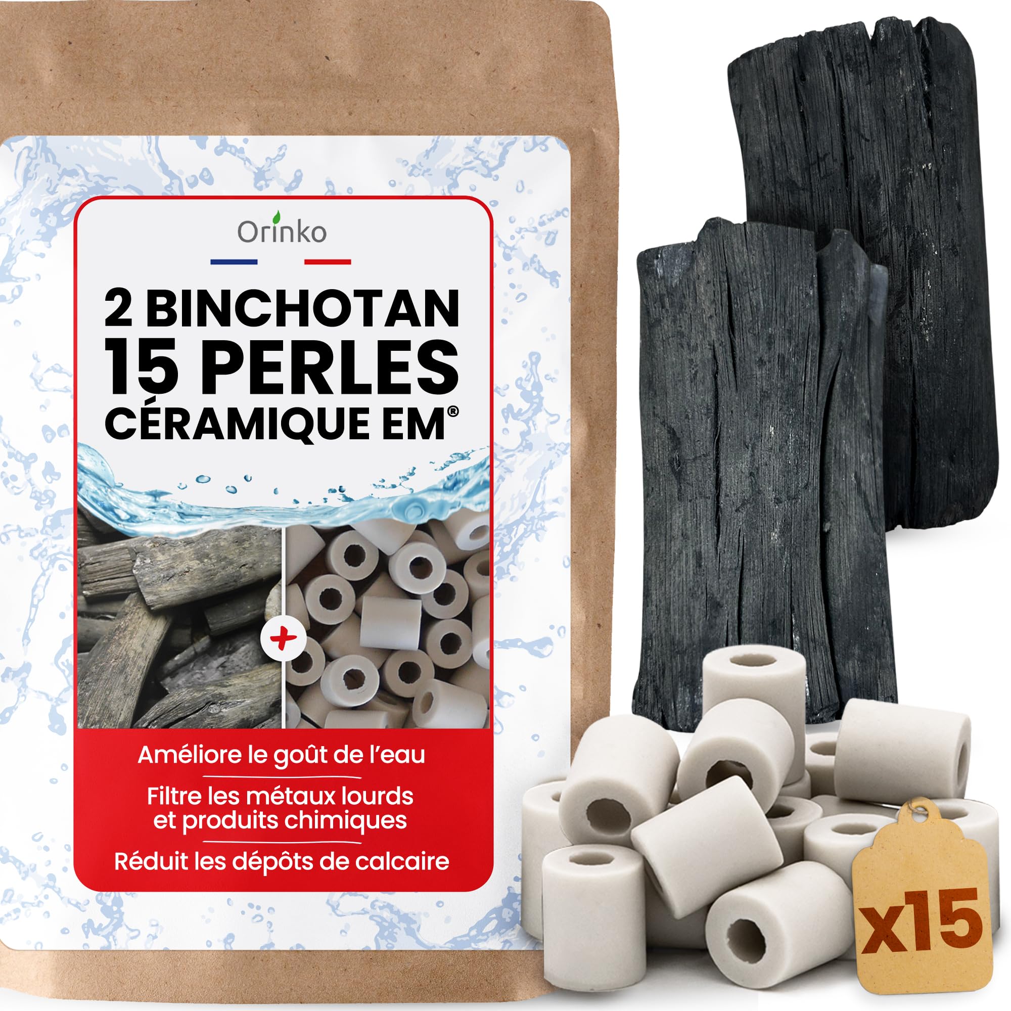 Charbon Binchotan de Kishu contre le mauvais goût de l'eau du robinet
