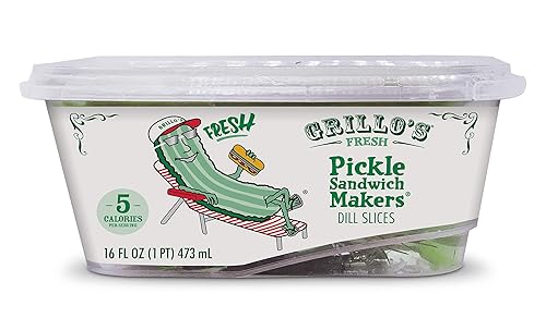 Grillos Pickles cortador de sándwiches de eneldo de pepinillo 16 onzas lĂquidas Grillos Pickles cortador de sándwiches de eneldo de pepinillo 16 onzas lĂquidas