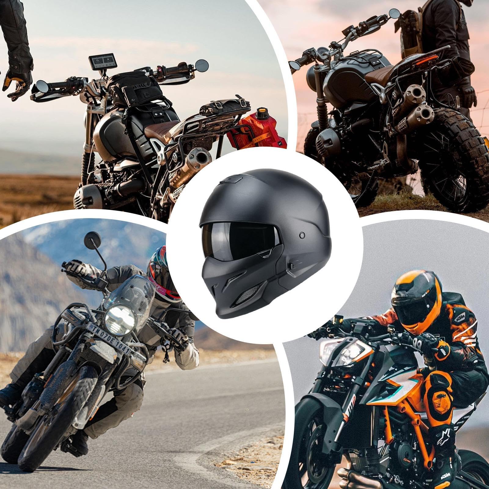 Cappelli di sicurezza per moto da uomo, cappello protettivo staccabile per bici da strada, cappello rigido da moto, stile retrò, sicurezza da uomo