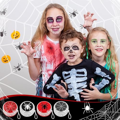 Miniatura 4 de Liliful Recuerdos de fiesta de araña, suministros de fiesta de cumpleaños, con luz LED, Yo Yo a granel, juguete con temática de araña para niños y