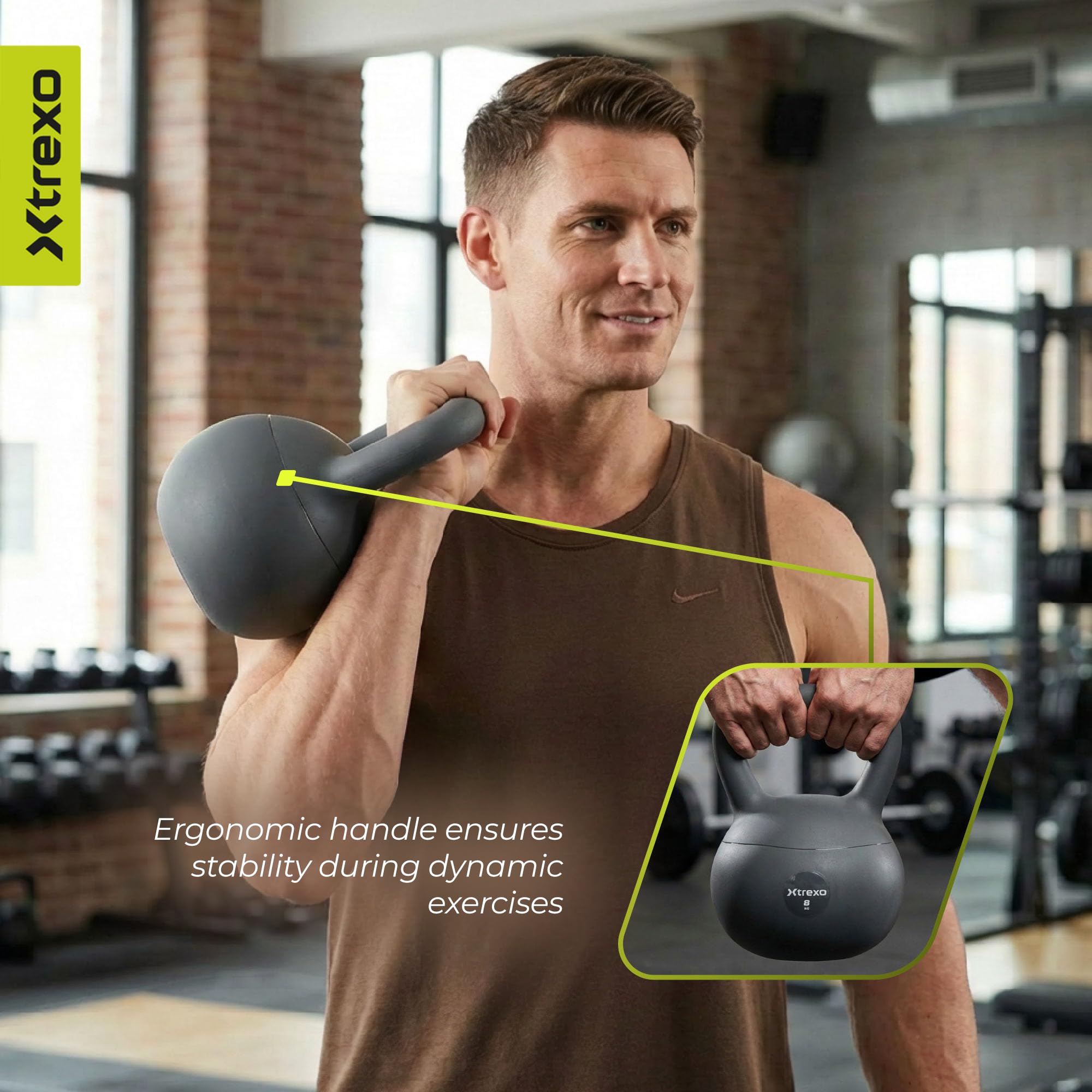 Soft Kettlebell 6-12 kg – przyjazna dla podłoża i cicha praca – syntetyczna osłona z materiałem wypełniającym – do treningu siłowego i funkcjonalnego w domu