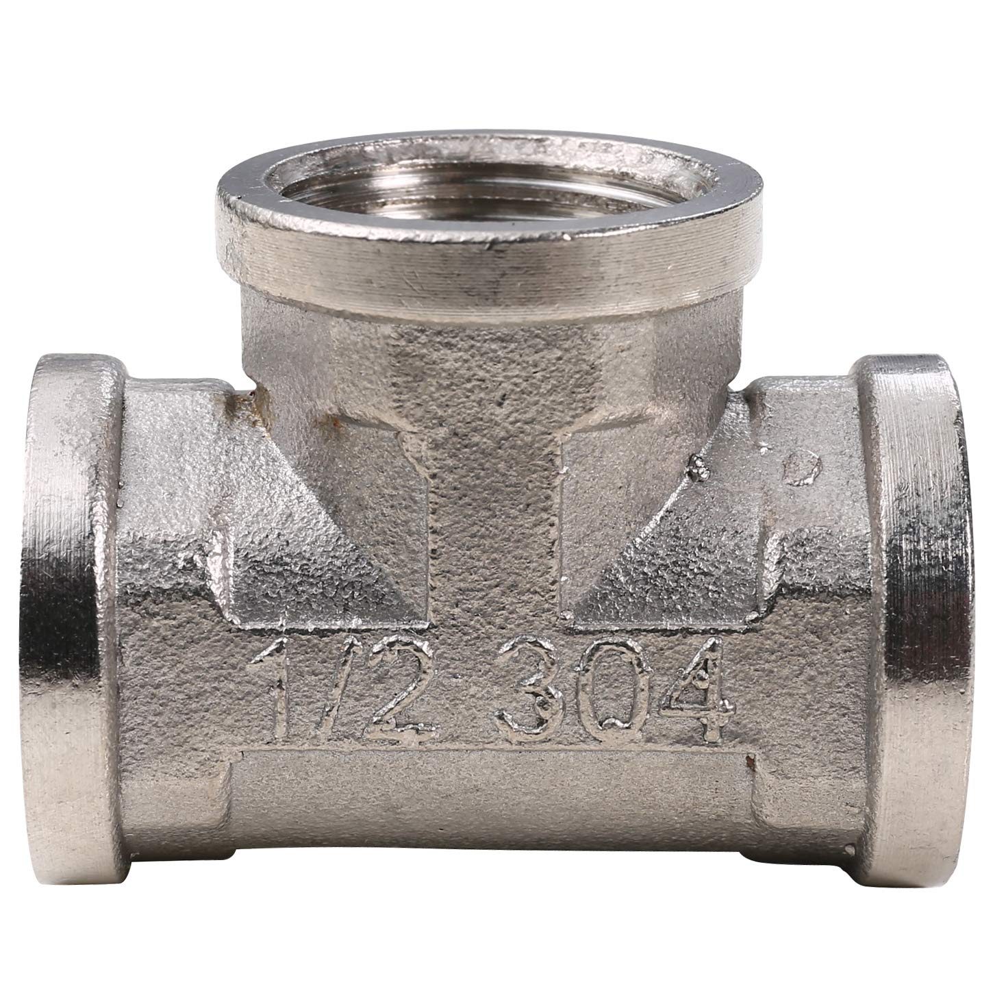1 PCS NPT Female Threaded Tee Joint,SAFYY Stainless Steel T-Joint T Shaped Pipe Fittings 3 Way Cast Pipe Fitting T Plumbing Fitting,T Shaped Equal Tee 3 Way Shape Connector Garden Hose - View #3