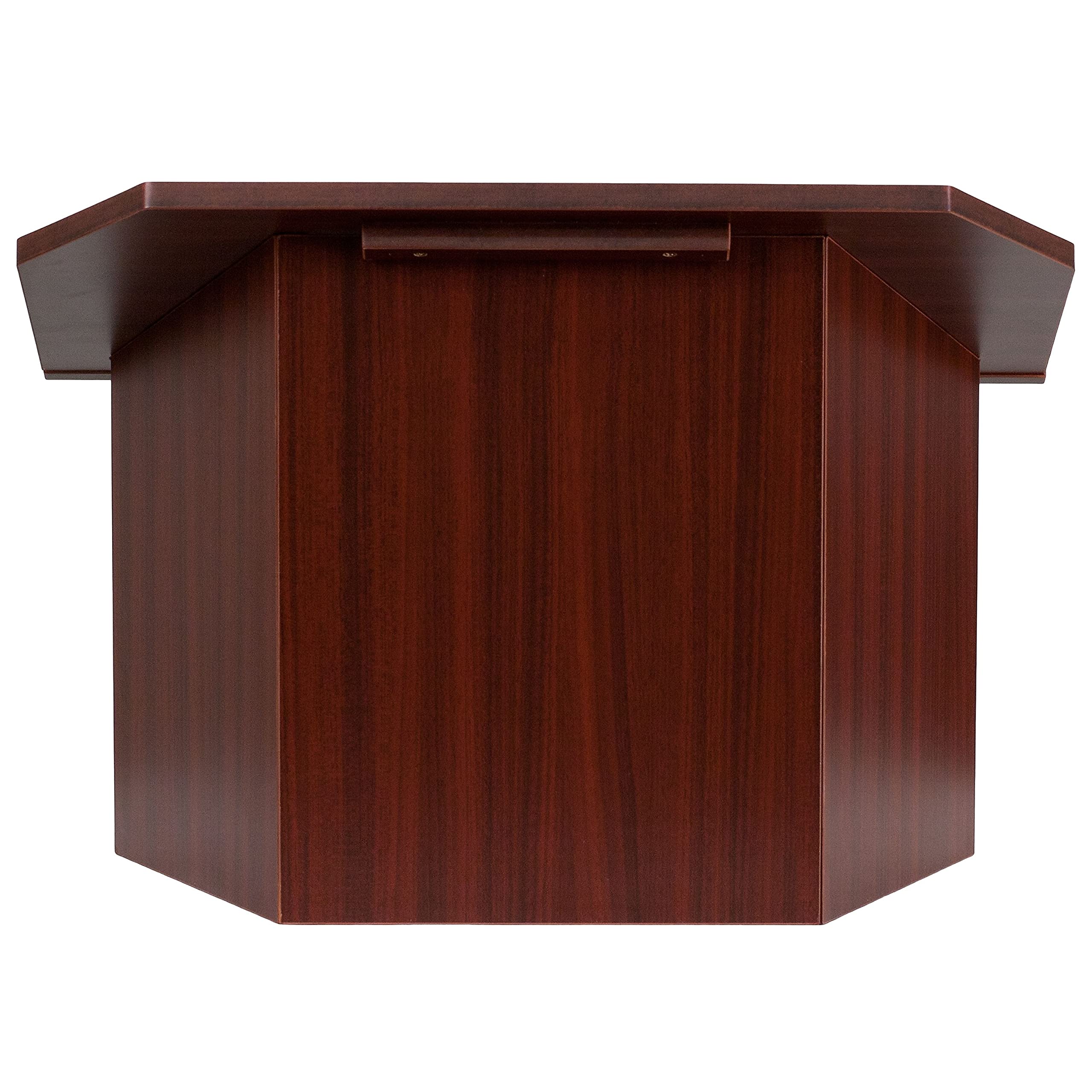 Flash Furniture Rednerpult für Tischplatten, faltbar, Laminat, braun, 1 Stück