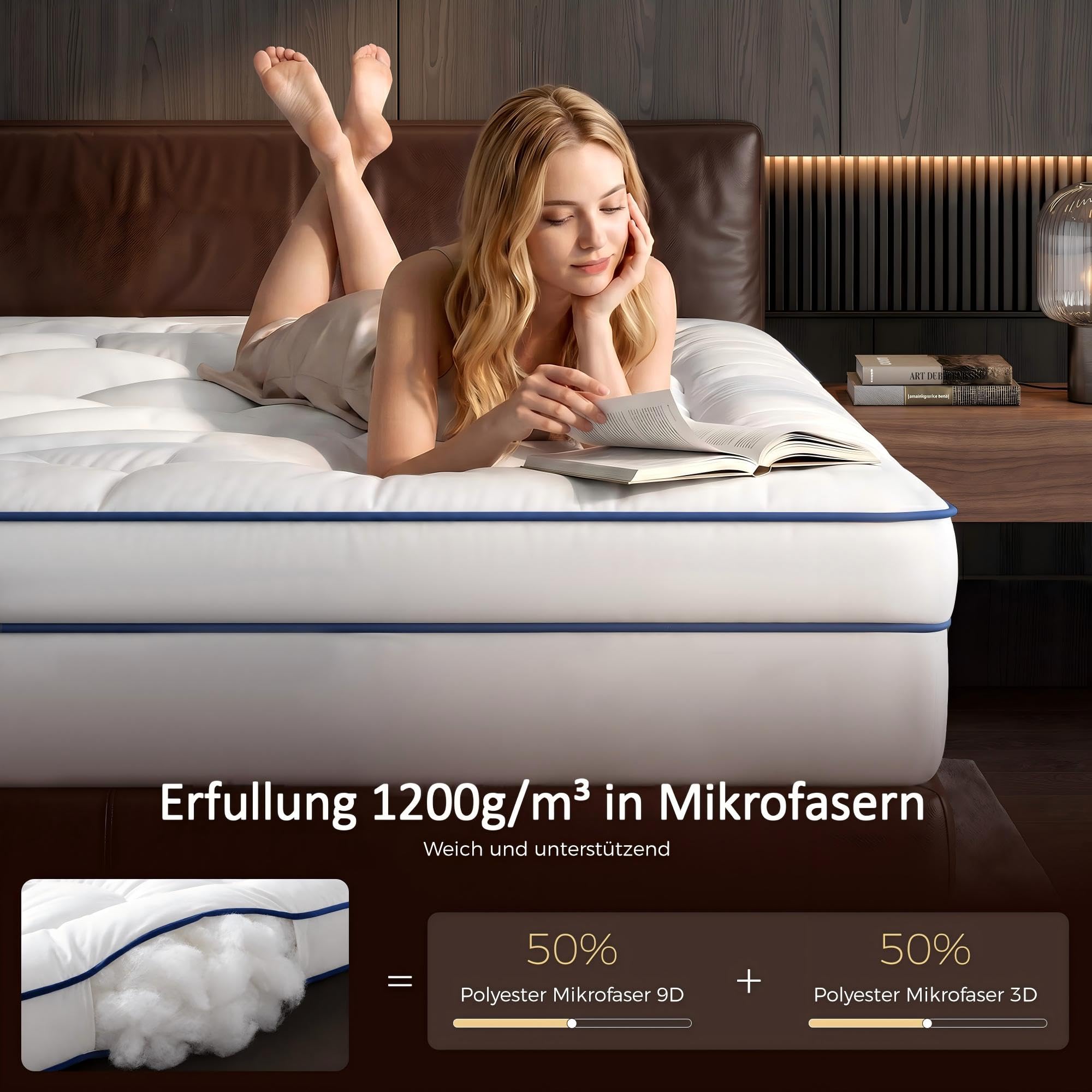 8 cm Matratzentopper 140x200 cm für Boxspring Matratze & Schlafsofas