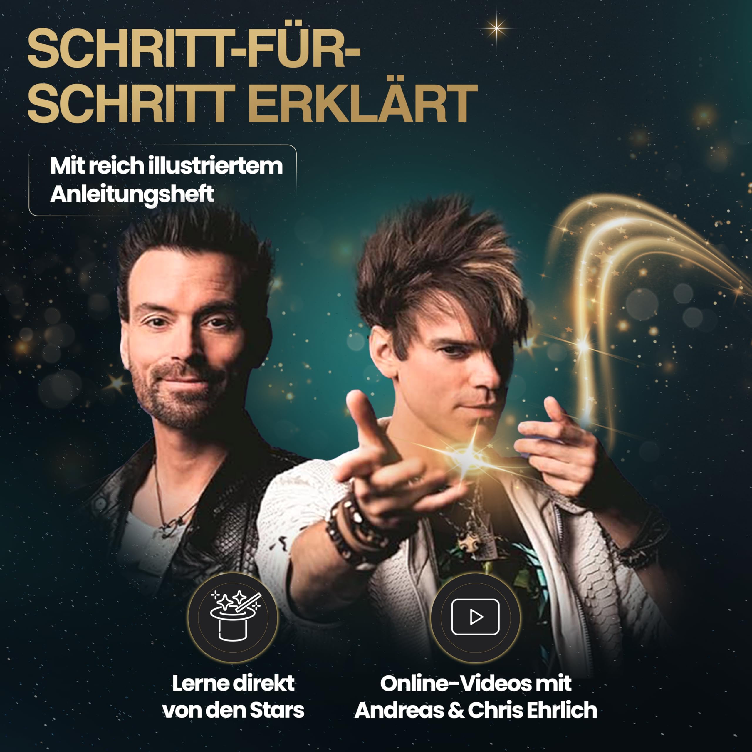 Ehrlich Brothers Adventskalender - Weihnachtskalender der Magie mit 24 Zaubertricks für Kinder ab 7 Jahren von Clementoni 59407