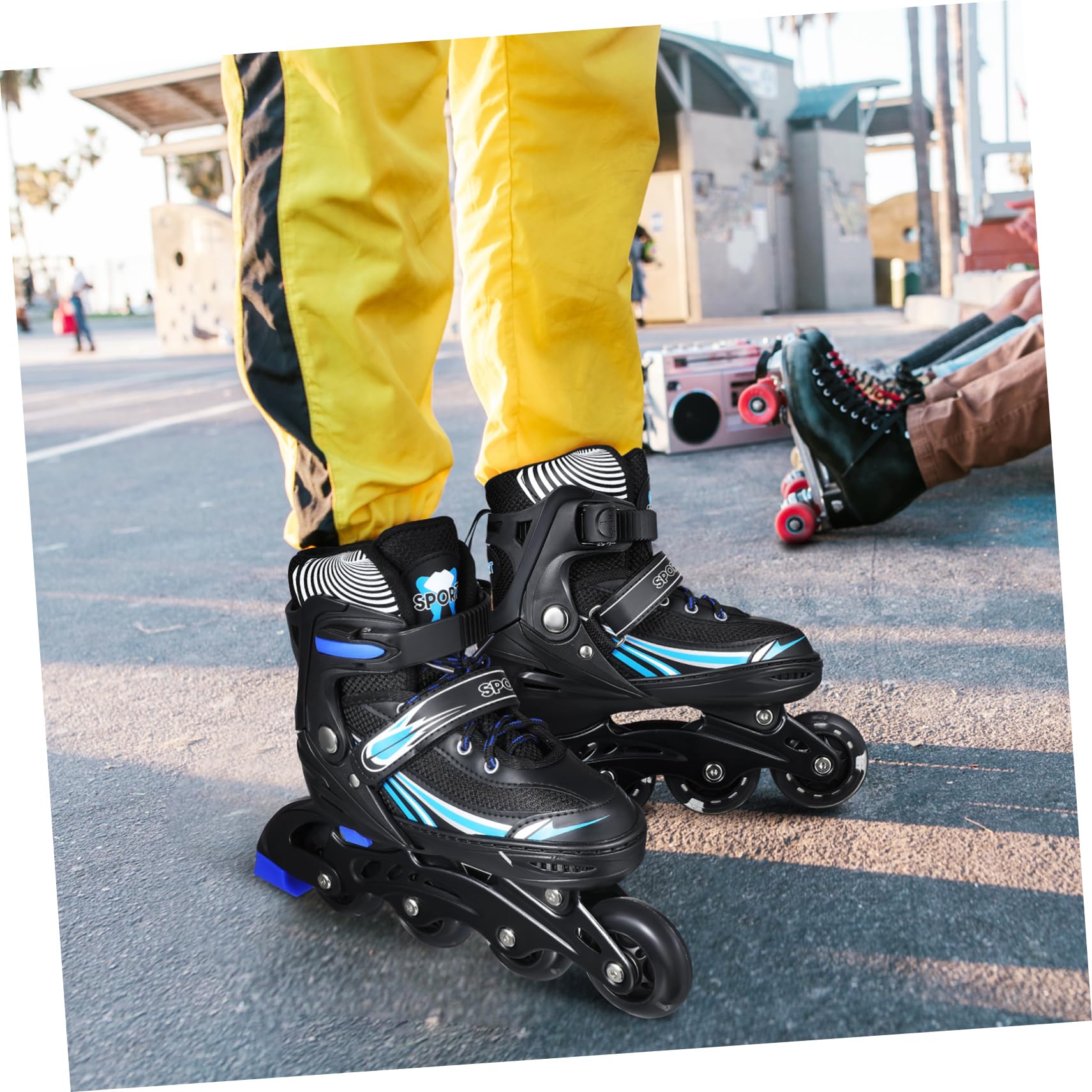 BESPORTBLE Adult Inline Skates Comfort Fit Adjustable Size for Men Women for Hockey