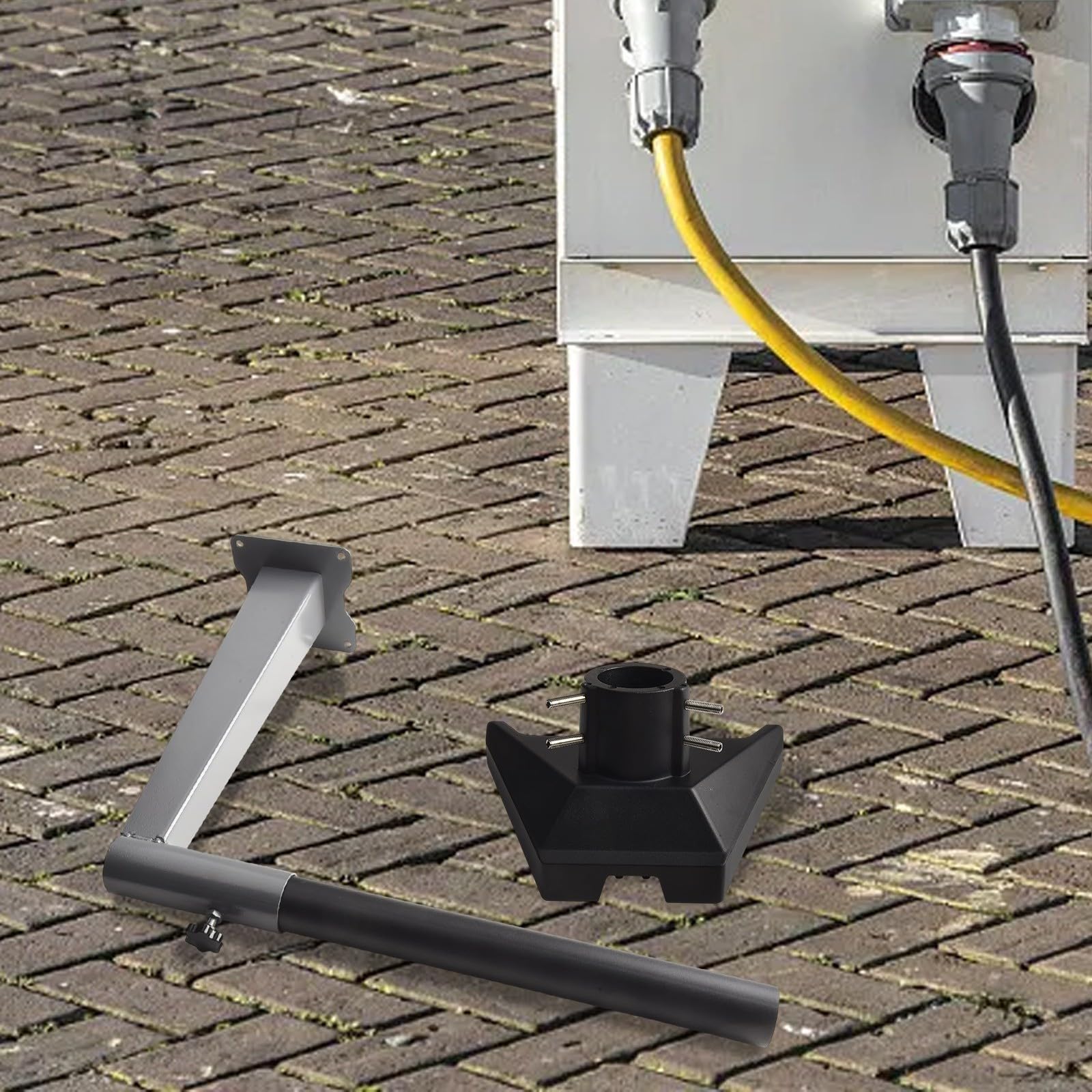 Kit di montaggio per adattatore per tubi Starlink Standard per Gen 3 Staffa per palo in alluminio resistente alle intemperie per sistema di piatti RV tetto giardino messa a terra Tubo da 45 cm
