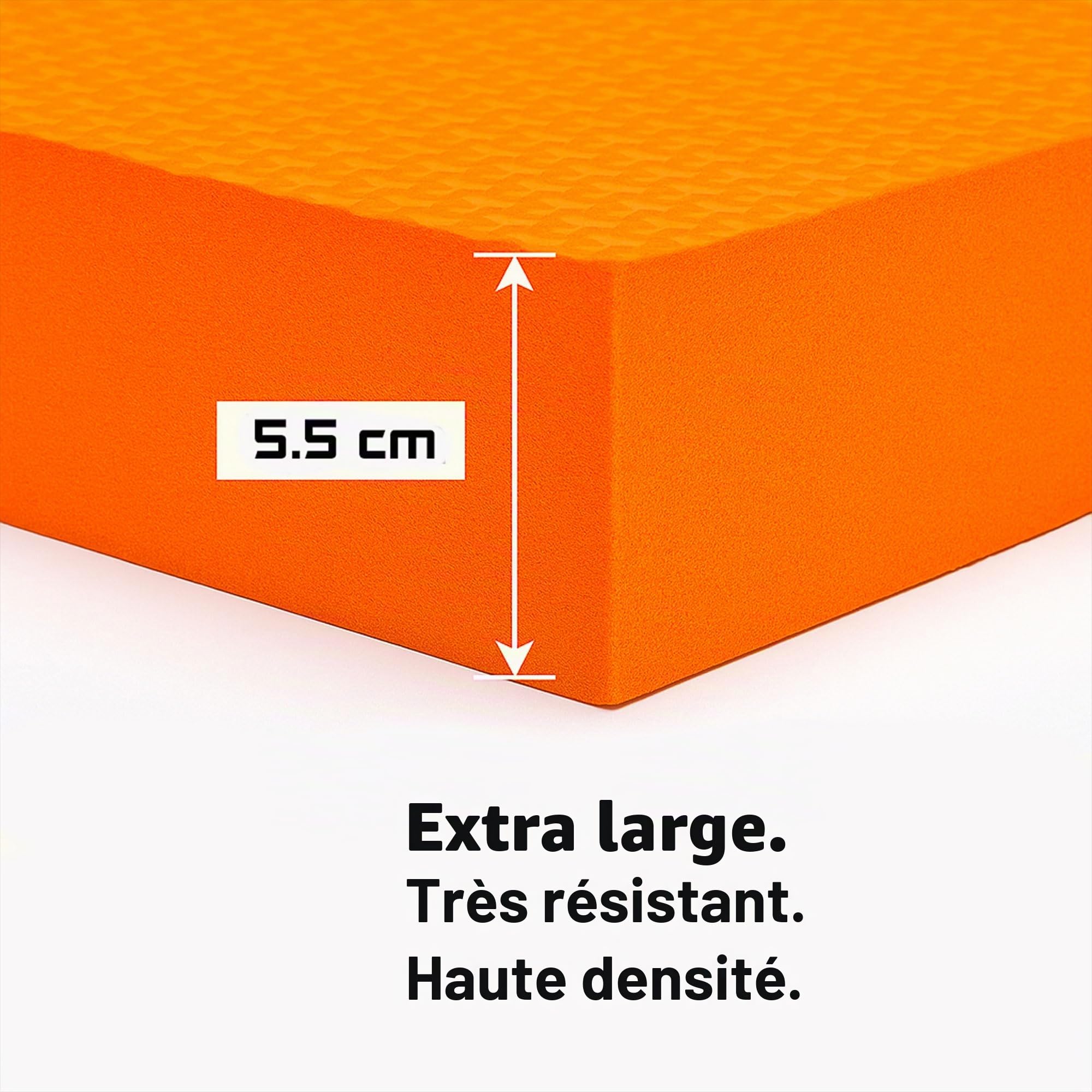 BOUDECH Ergogard - Tabouret à genoux multifonction 2 en 1 pour jardinage avec sac porte-outils, noir et orange