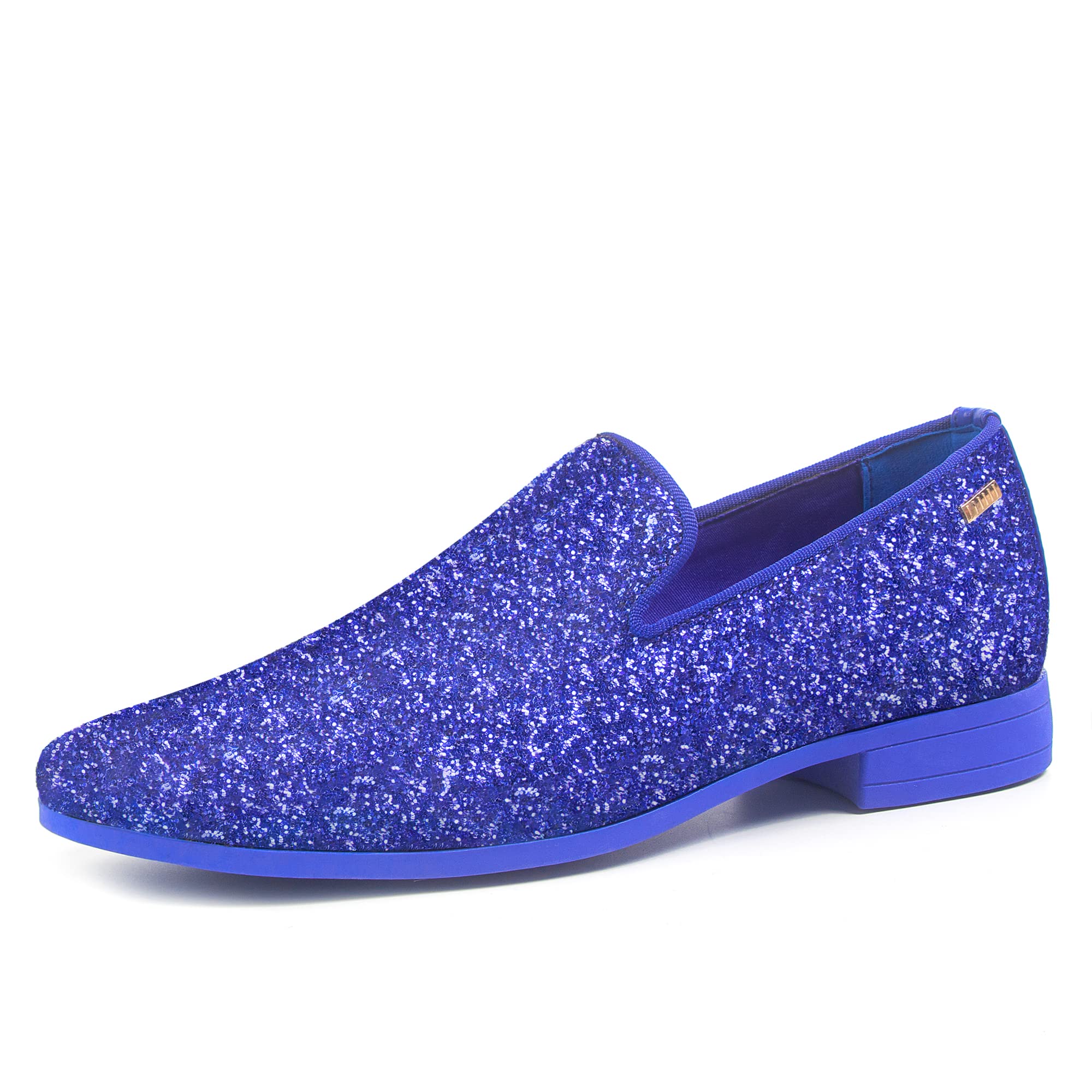 Mens Sky Dress Shoes Man Blue Glitter Trainers Mens Dress Loafers Tuxedo  Suit Slip On Shoes Desertcart INDIA