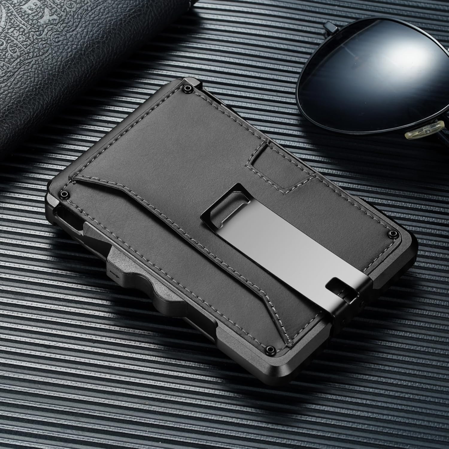 furid Smart Wallet For Men Slim: Rfid Minimalist Pop Up Wallets with Money Clip Metal Credit Card Holder - Gifts for Husband Father at Birthday Anniversary - Image 8