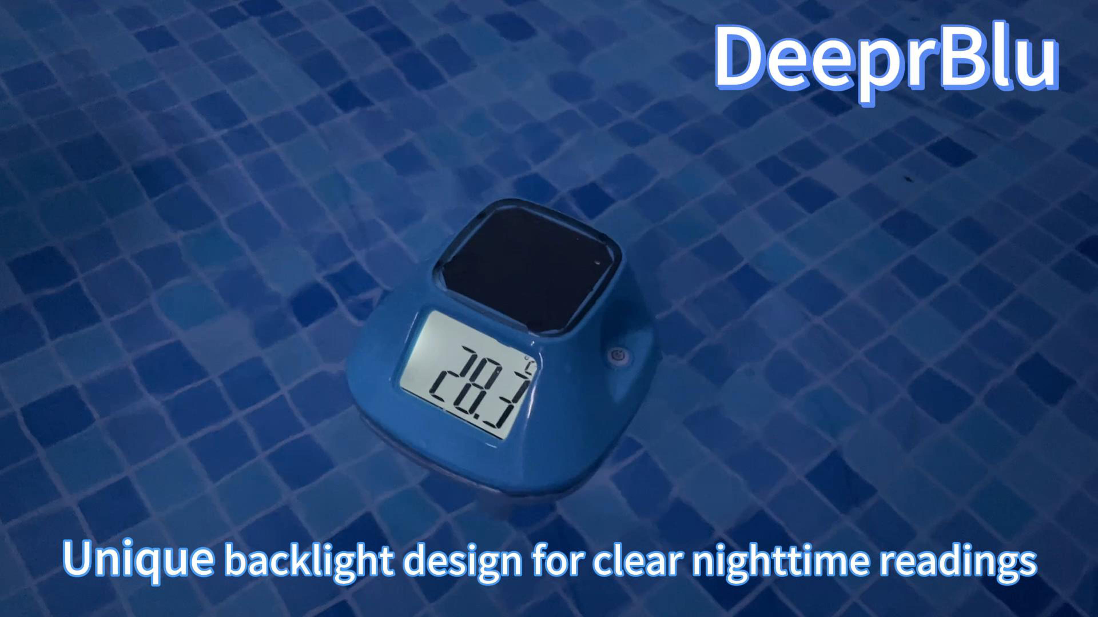 Image of DeeprBlu Floating Solar Pool Thermometer with Extra Large Backlit Display
