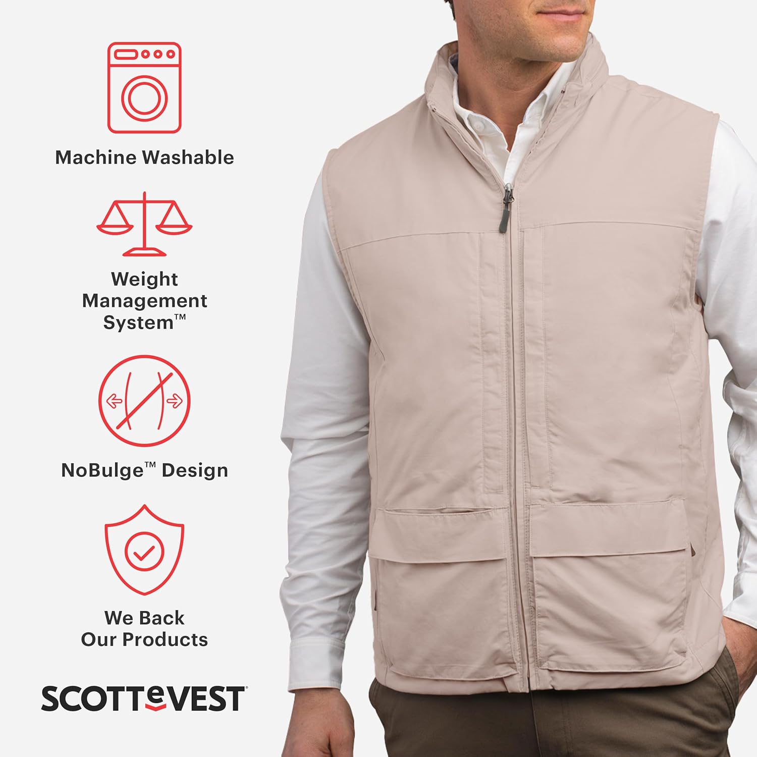 SCOTTeVEST Q.U.E.S.T Vest for Men - 42 Hidden Pockets - Water Repellent for Travel & More - Image 2