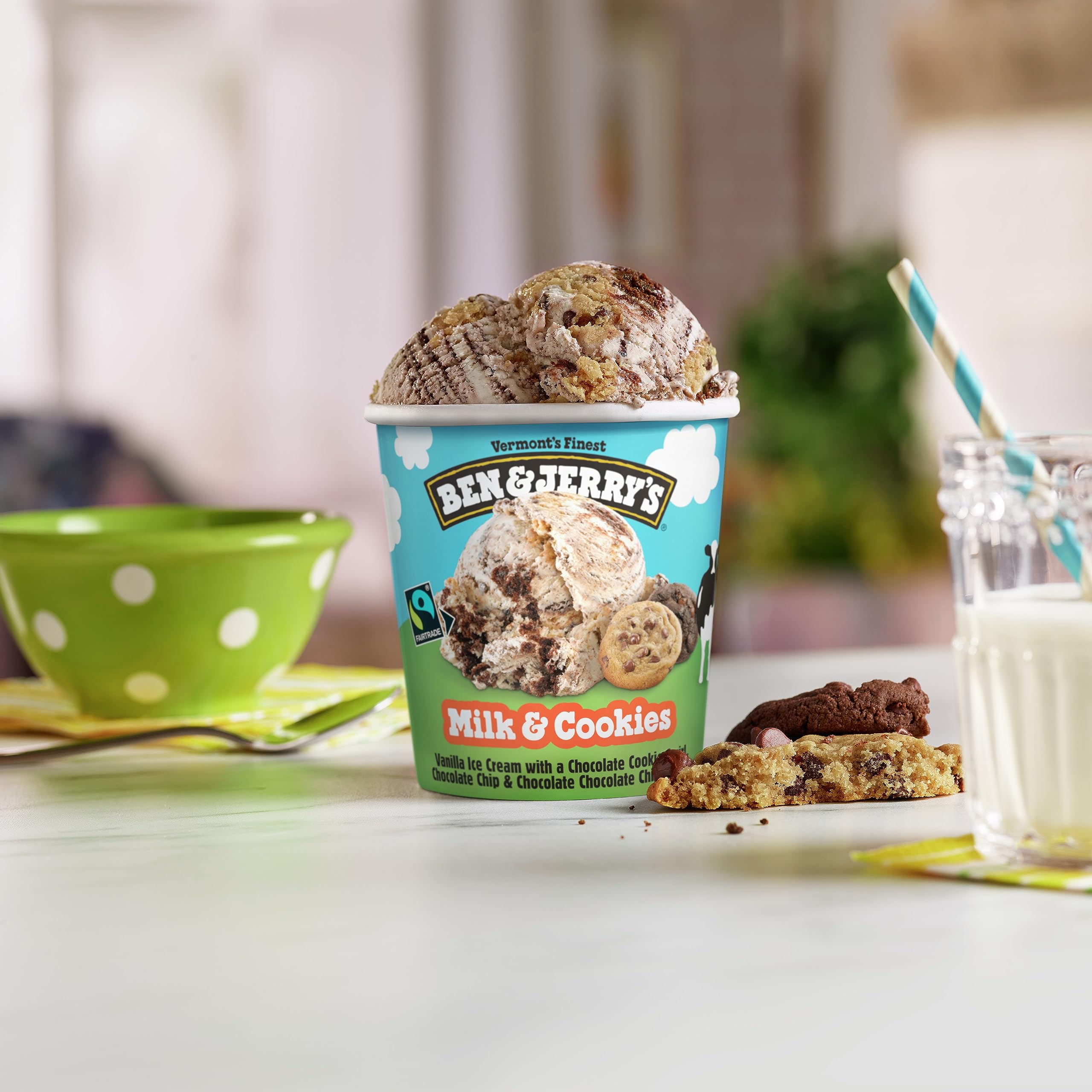Amazon.com: Ben & Jerry's Ice Cream Milk and Cookies 16 oz