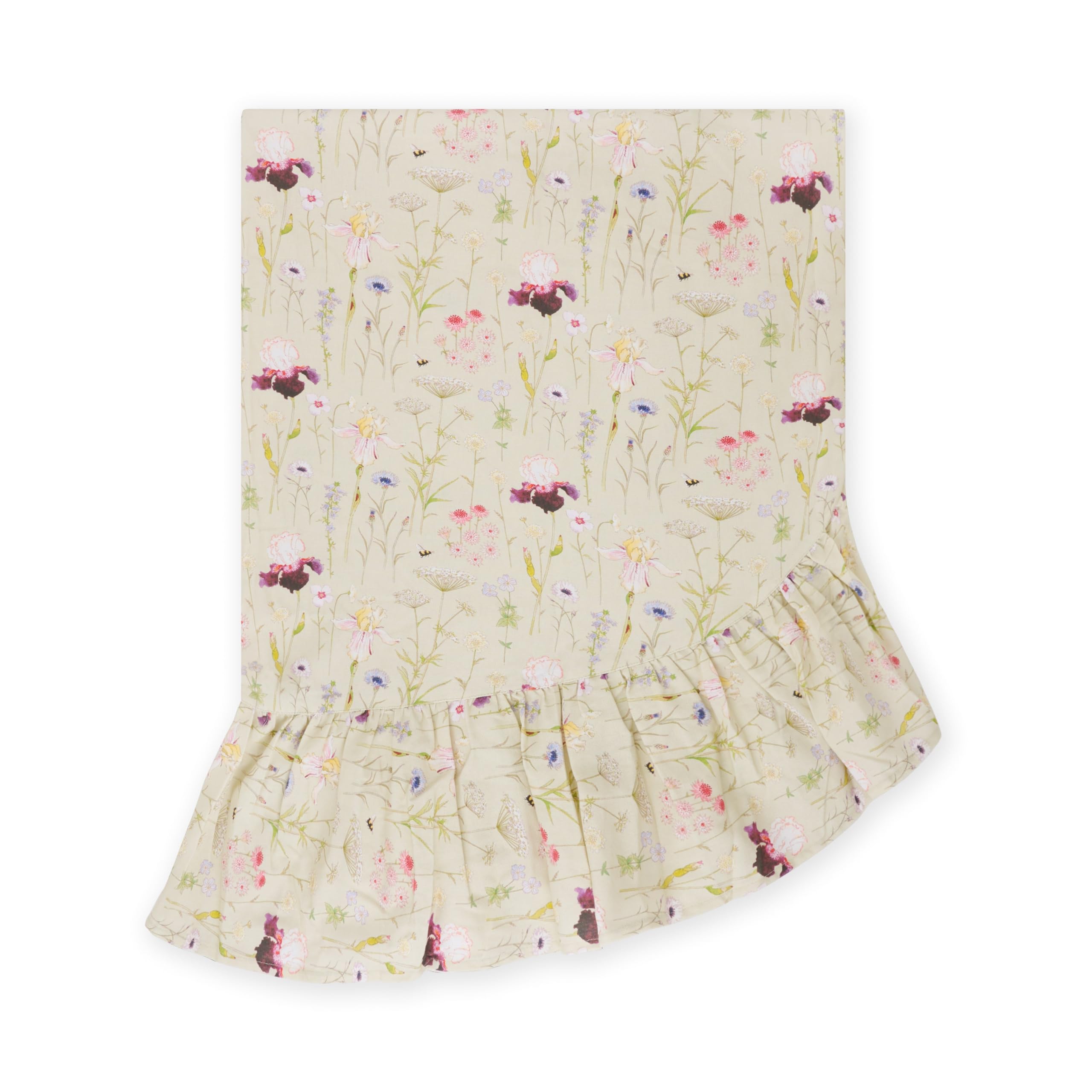 Sophie Allport Green Garden Floral Frill Edge Round Tablecloth