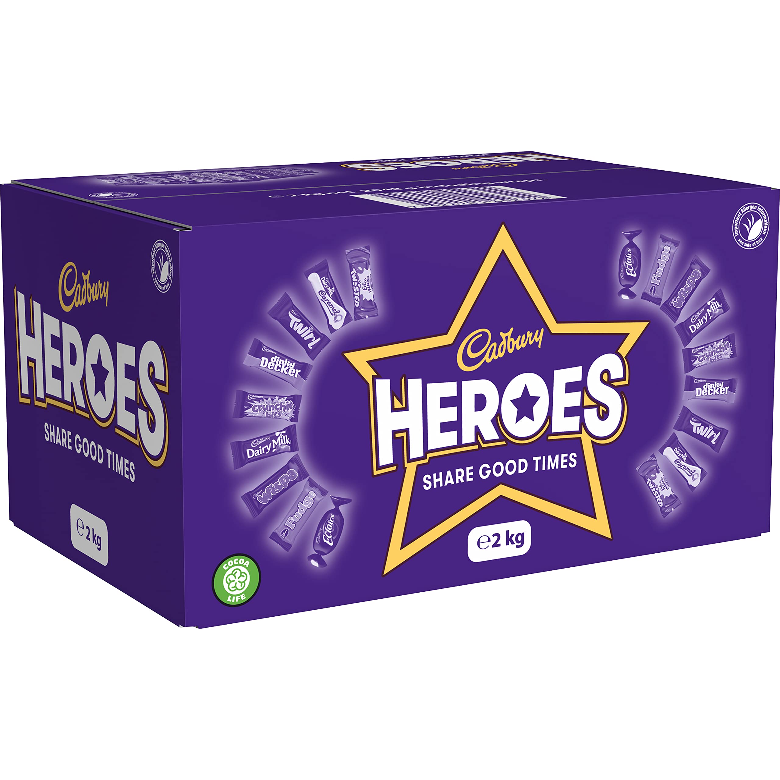 Cadbury Heroes Boîte de partage en vrac Émeraude 2 kg