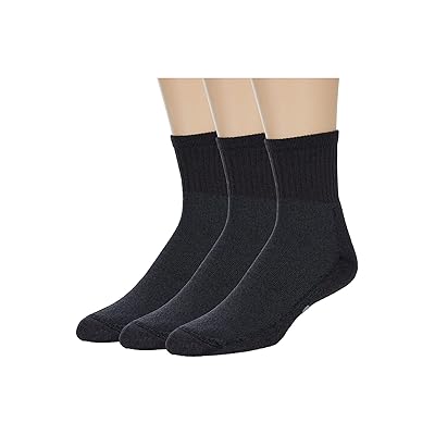 Eurosock Path Cool Quarter 3 Pack Crew Cut Socks Shoes Anthracite