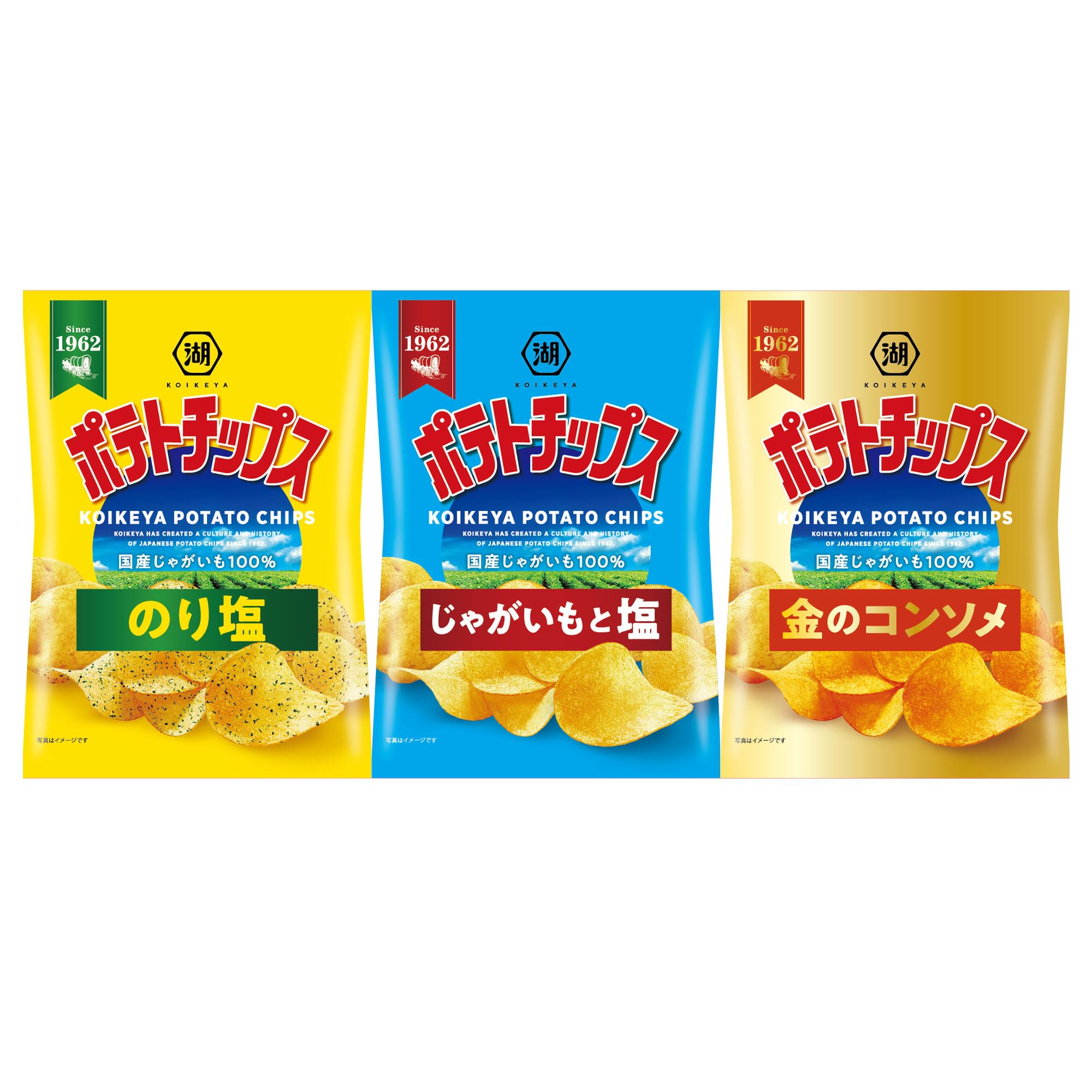 Amazon.co.jp: 湖池屋 売れ筋ポテトチップス 3種アソート 計12袋