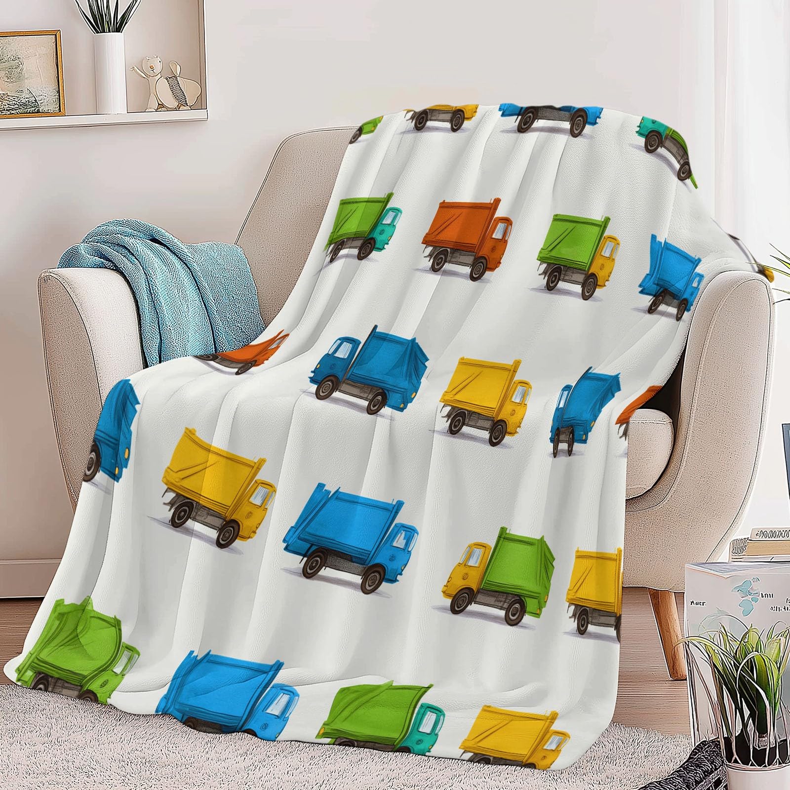 Genérico Polarowy koc flanelowy dla dzieci i dorosłych 200 x 200 cm, koce na kanapę z nadrukiem kreskówkowym prosty kolorowy - miękki ciepły kremowy koc oddychający lekki