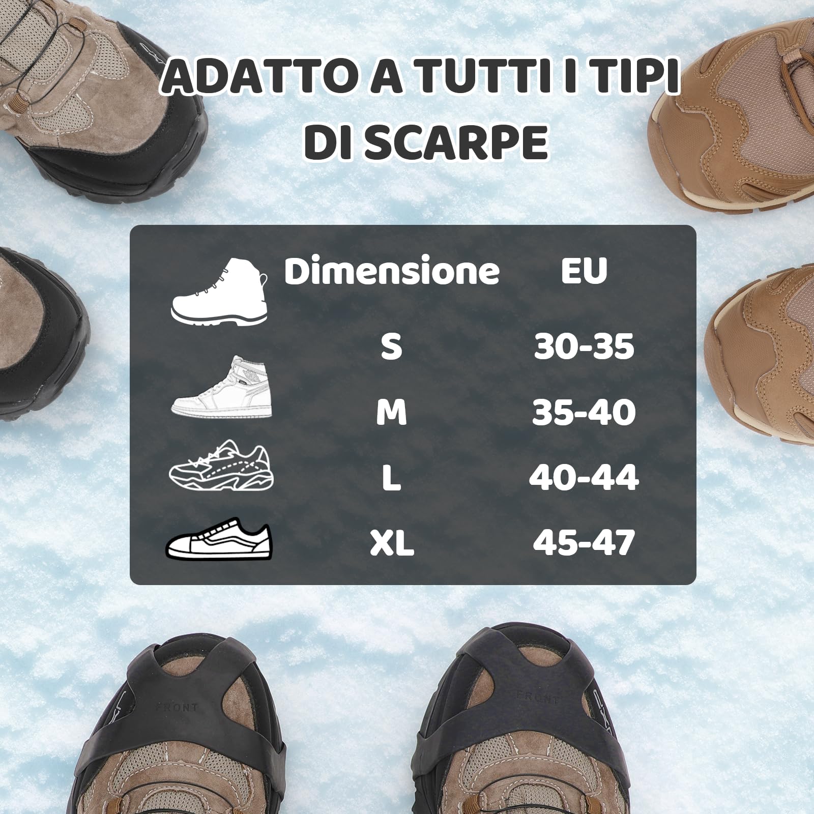 Artiglio per scarpe antiscivolo, punta per scarpe, artigli