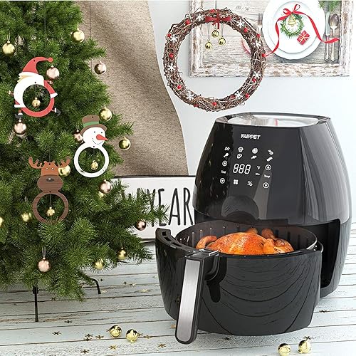 Miniatura 5 de Freidora de aire de 5.8 cuartos de galón 1700W, pantalla táctil, fácil limpieza, temporizador, 1700W - Negro