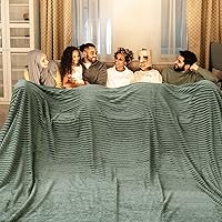 Vista 27 de Bnuitland - Manta de franela marrón con funda de almacenamiento, 300 GSM, manta de sofá súper suave con patrón de rayas de forro polar para bebés