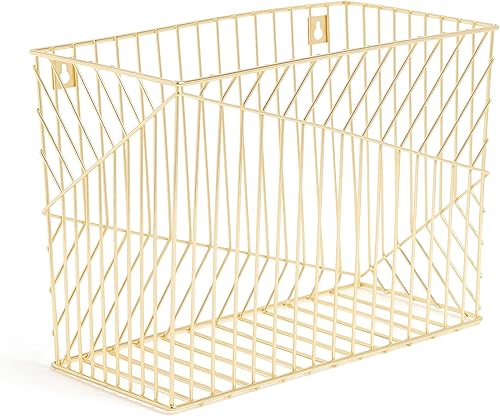 U Brands Organizador de archivos colgante de metal, tamaño carta, accesorio de escritorio, colección Vena, dorado