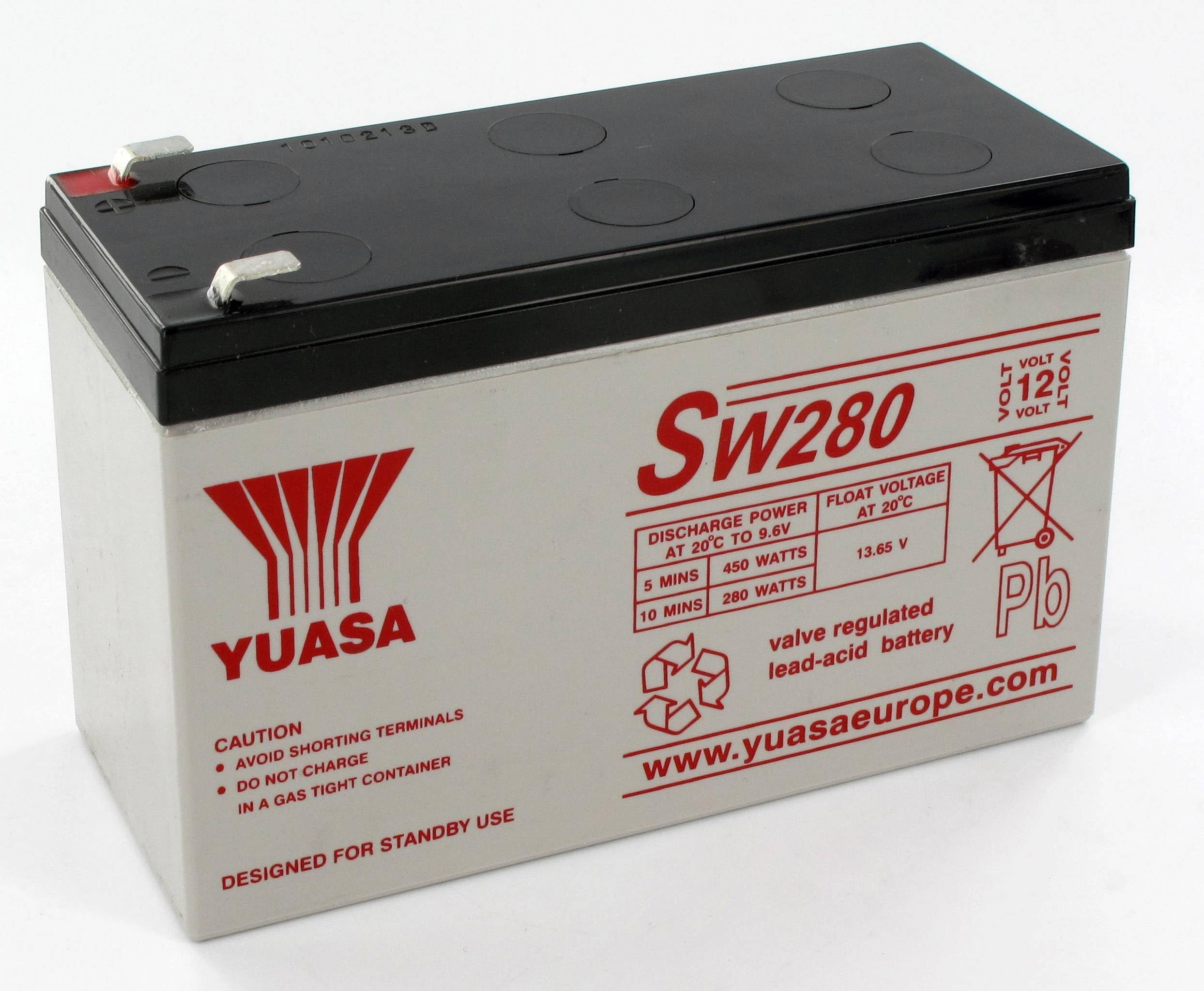 YUASA BATTERY SW280 12 V 7,8 Ah wymiary (mm) (długość x szerokość x wysokość) (151 x 65 x 97,5)