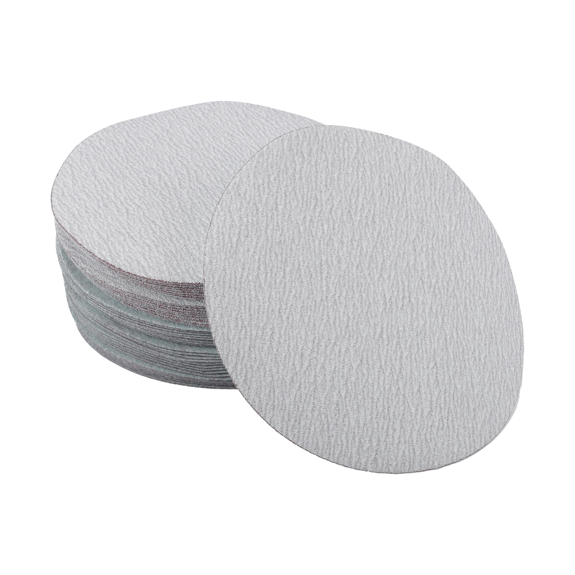 Motoforti 50Pcs 150mm 6 Inch Hook and Loop Sanding Discs 150 Grit Sandpaper, Gray