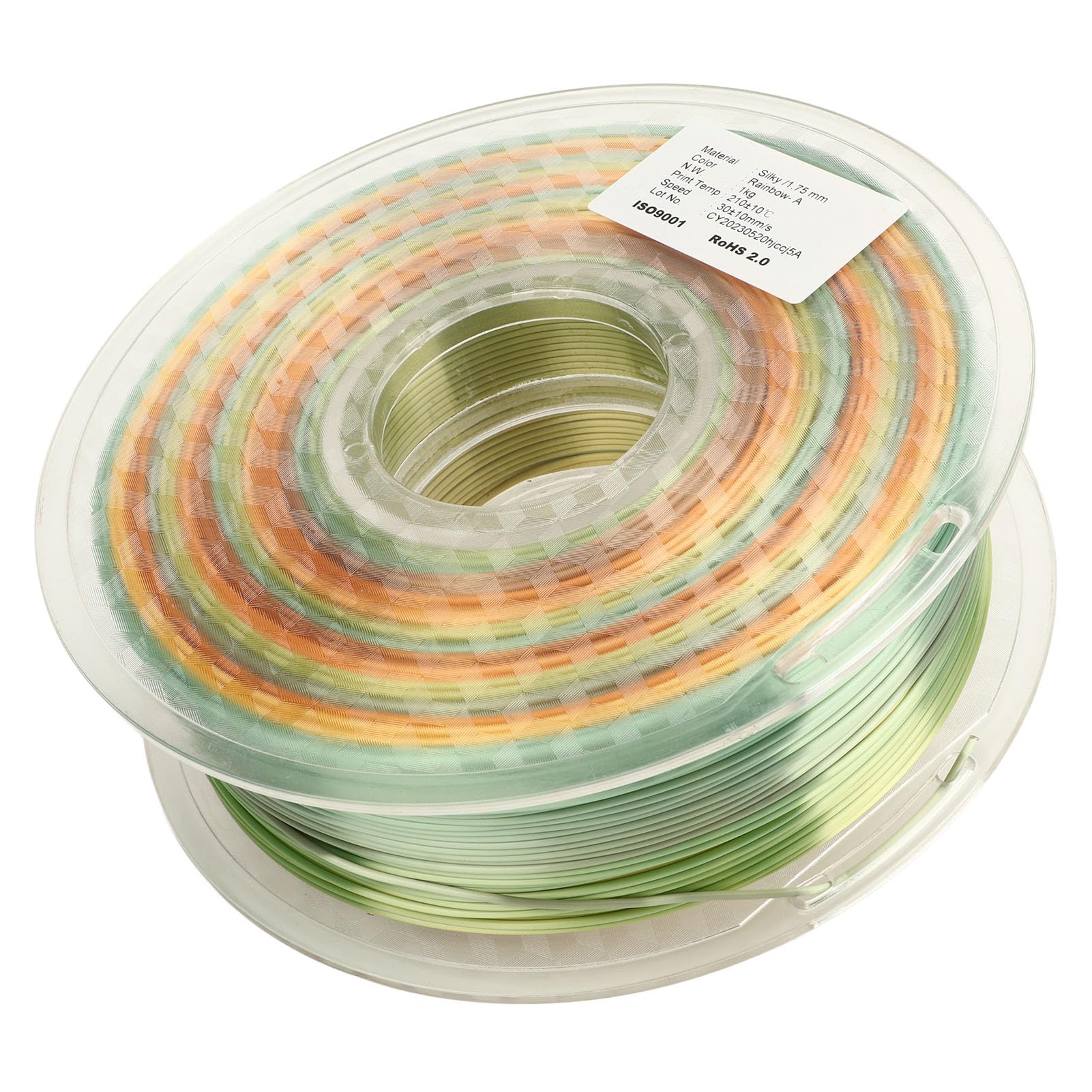 Wielokolorowy włókno do drukarki 3D Rainbow Silk Silk Mocne, gładkie, wielokolorowe materiały eksploatacyjne do druku gradientowego