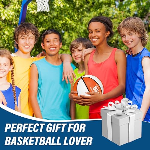 Miniatura 7 de Libima Juego de 24 pelotas de baloncesto de goma a granel con inflador, tamaño oficial, bolas multicolor para adultos, niños y niñas, regalos para