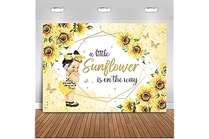"A Little Sunflower is on The Way" Backdrop