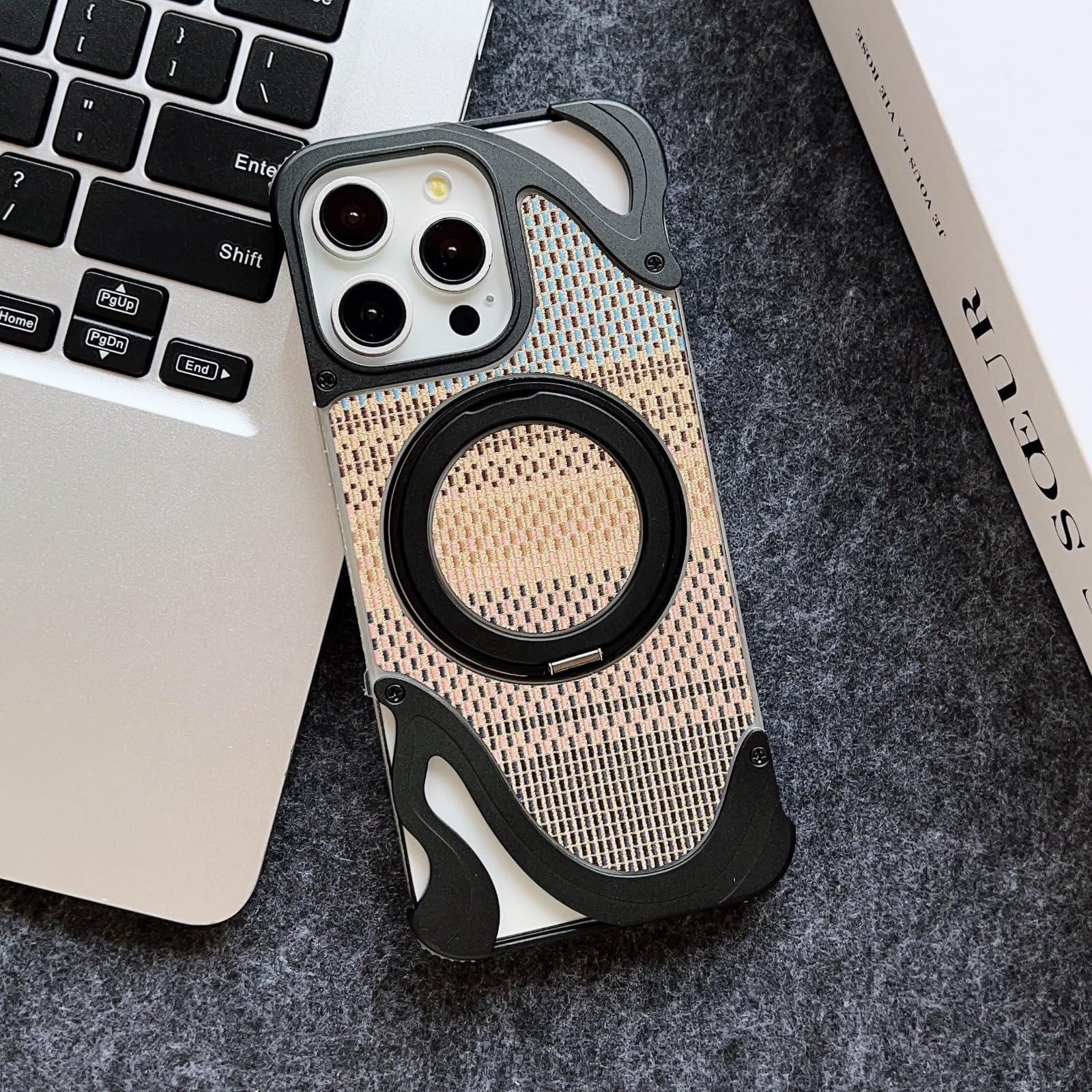 Coque iPhone 15 Pro Max magnétique noire protège les angles sans cadre