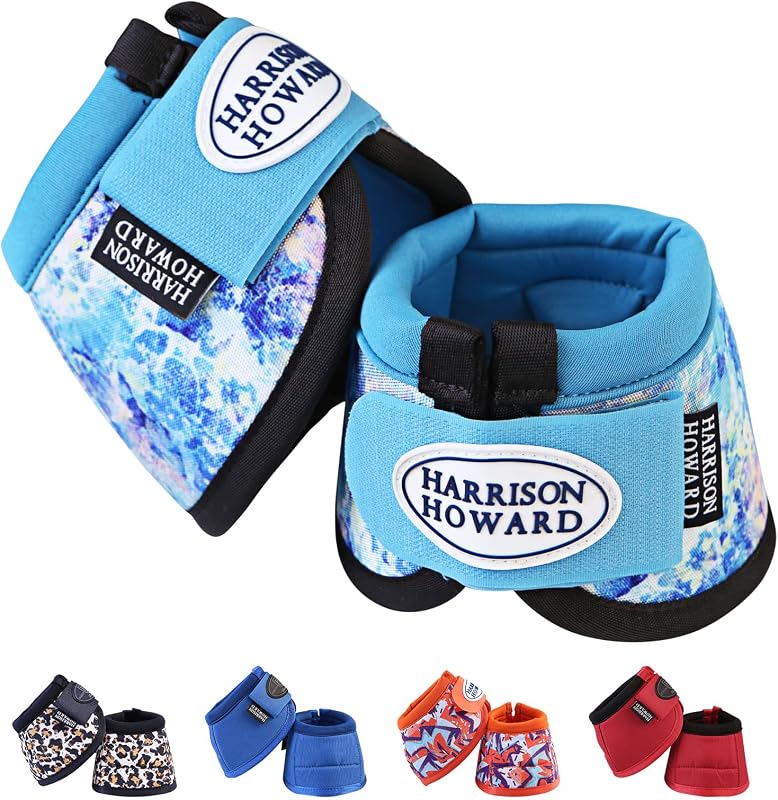Botas de Casco No-Turn para Cavalos Harrison Howard com Absorção de Impacto, Pastel Mix, Tamanho Grande